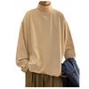 Men's Loose-Fit Semi-High Neck Long-Sleeve Base Layer Sweatshirt for Spring and Autumn