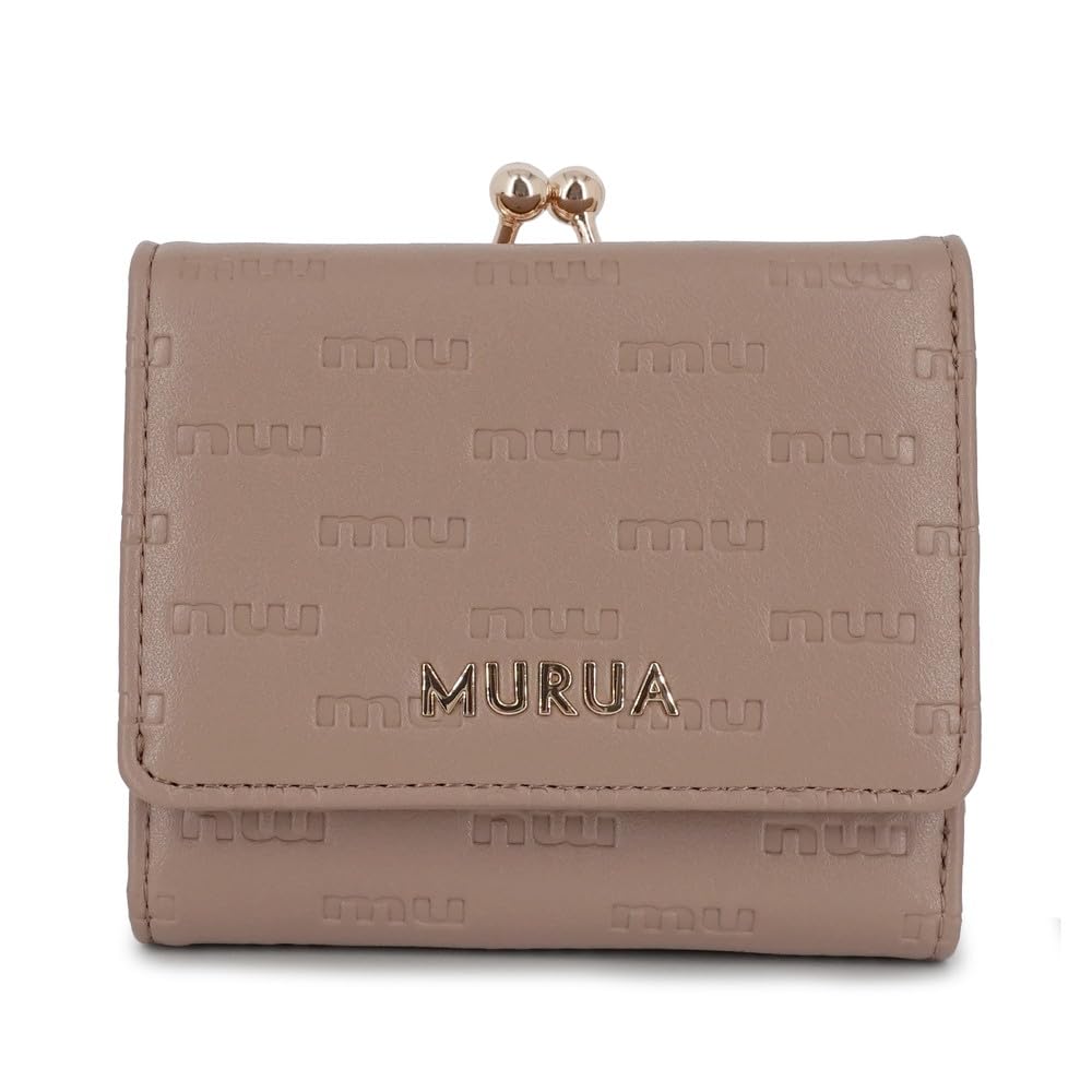 

MURUA Clasp Mini Wallet mu Embossed Beige FREE MR-W1312 MR-W1312 бежевий