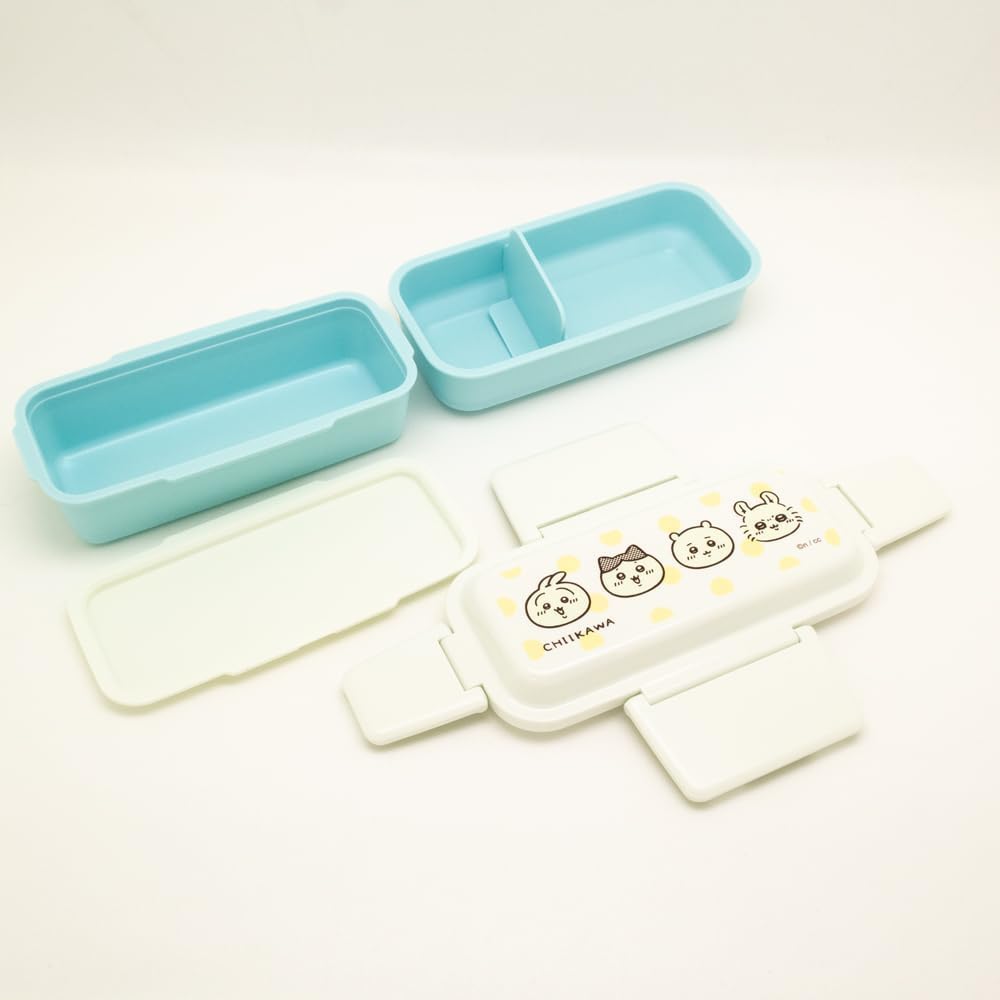 Chiikawa Bento Dishwasher and Microwave Made in Top Tier Bottom Tier CKW Set Box, 2-Tier, 4-Point Lock, Safe, Japan, 330ml, 270ml, Antibacterial, No.5