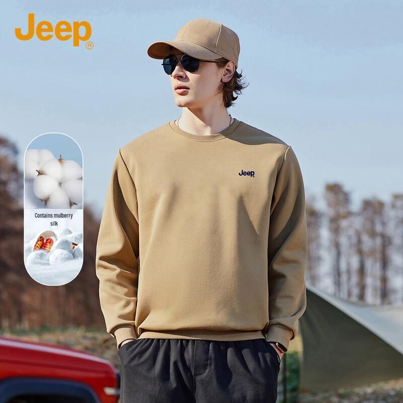 JEEP Men s Silk Blend Embroidered Pullover Sweatshirt 3XL