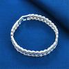 Elegant 925 sterling silver 8-inch exquisite strap bracelet for women's fashion parties, wedding gifts and accessories