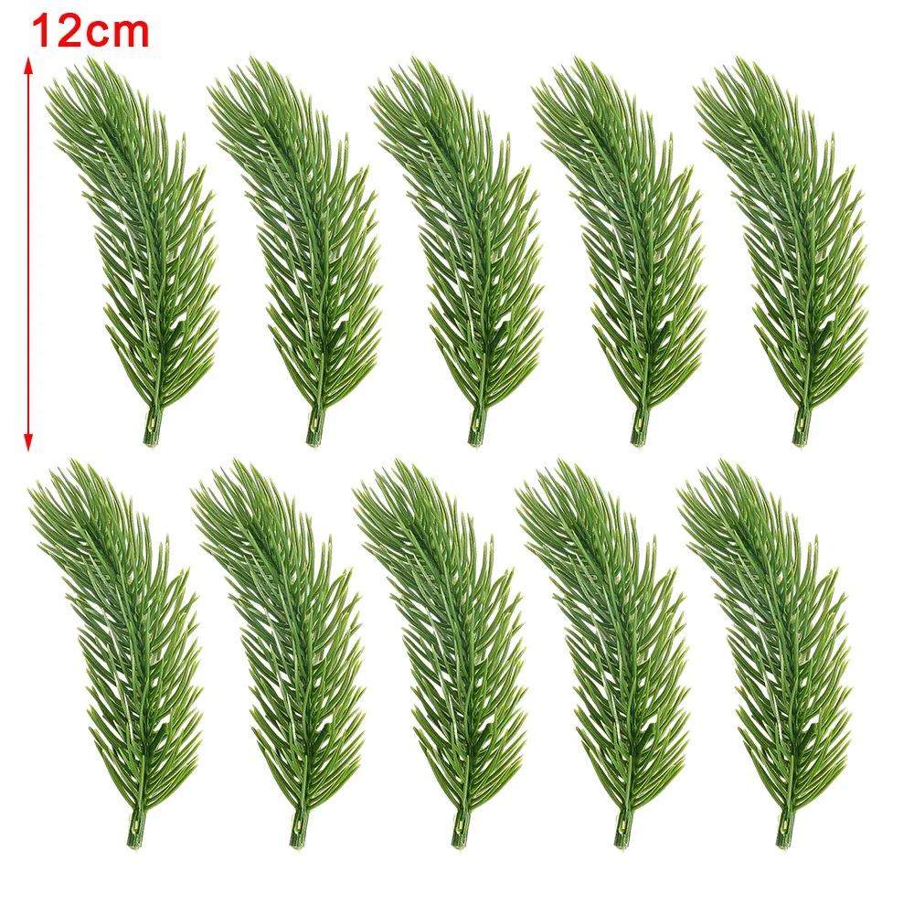 200/10Pcs Artificial Pine Needles Christmas Green Plant Pine Branch Fake Plants DIY Xmas Tree Garland Ornaments Home Decorations