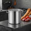 High Efficiency Heat Transfer Pot Stainless Steel Soup Pot, with Lid And Handle, Stockpot, Versatile Home Chef Kettle Uniform Conduction for Catering