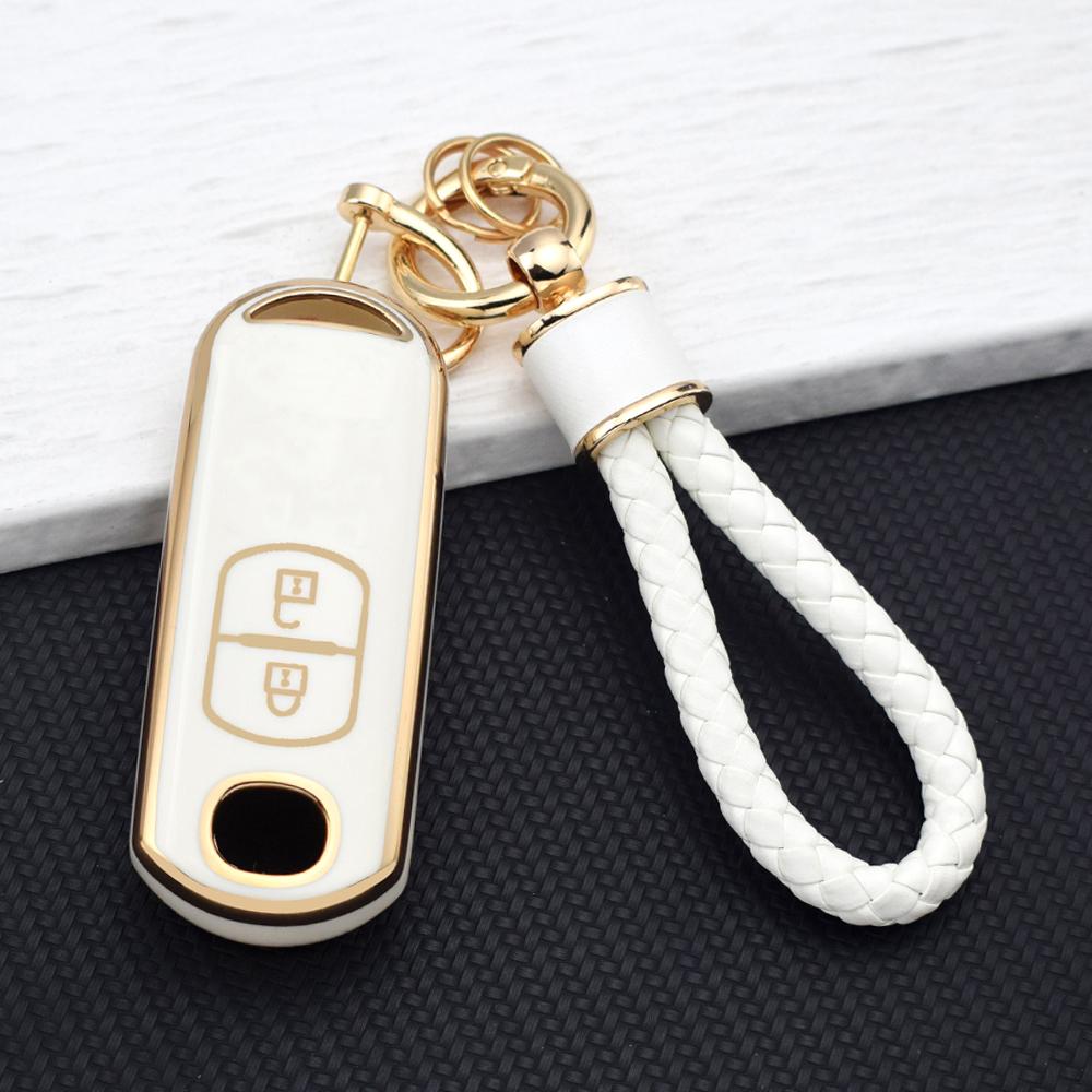 2/3/4 Buttons TPU Protective Key Fob Cover for Mazda Atenza Axela Demio 2 3 6 CX-3 CX-5 CX7 CX-9 2015-2019 Key Cover Key Chain