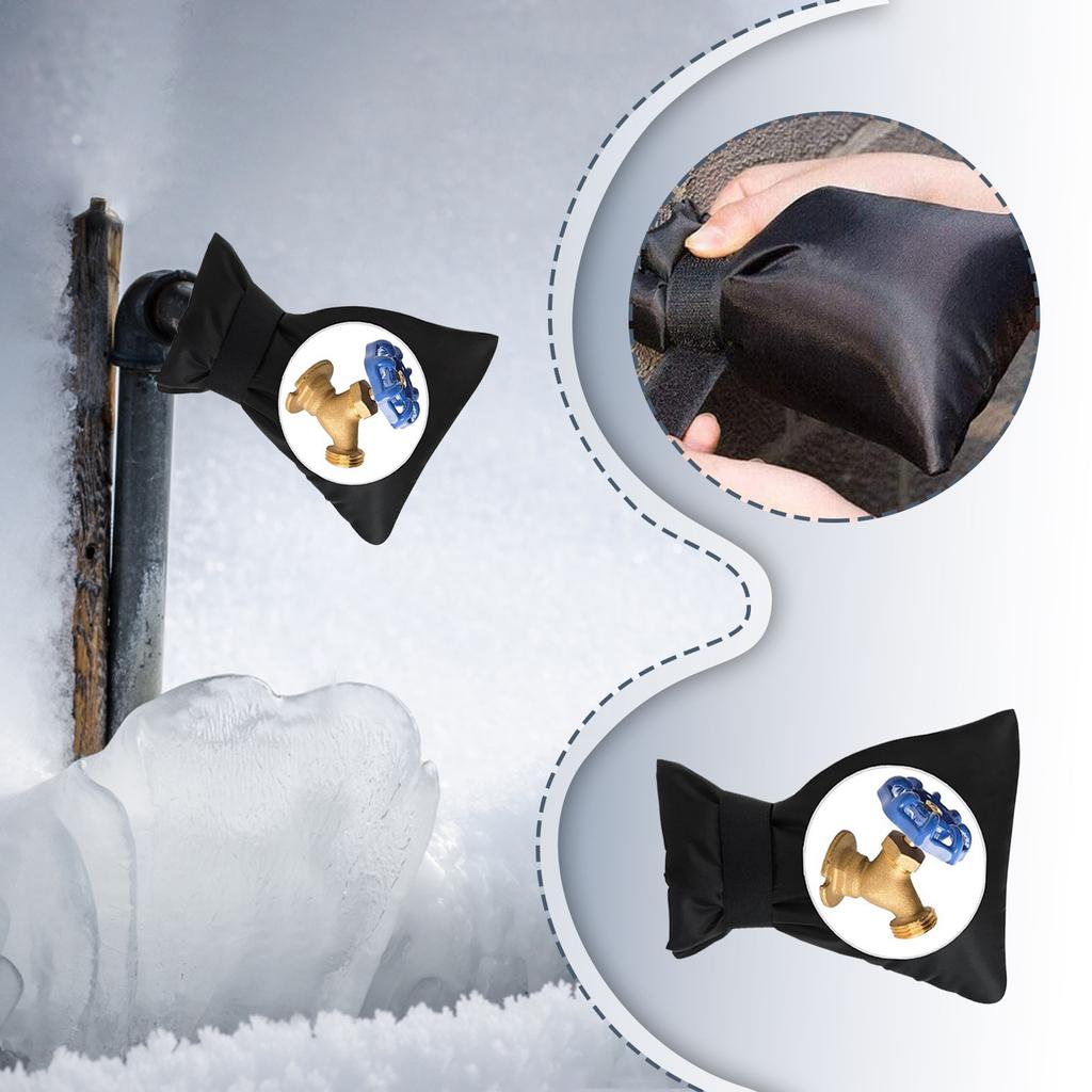 Outdoor Faucet Covers For Winter, Thickened Outside Garden Faucet Socks For F-reeze P-rotection, Reusable Insulated Faucet Covers, 4 Pack, Black