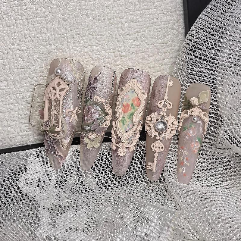 

3D Силіконова Форма для Манікюру Європейський Стиль Ретро Візерунки Свічник Дизайн Свічки Декор Diy Прозорий Шаблон для Манікюру one size