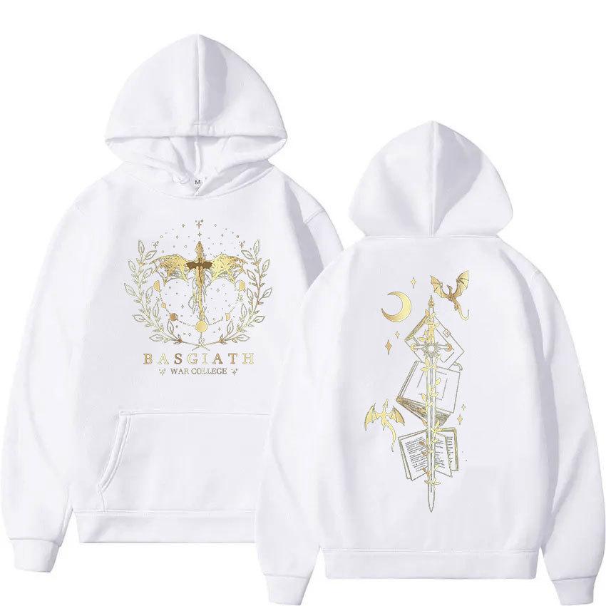 Felpa con cappuccio War College Basgiath Quarta Ala Uomo Donna Moda Re