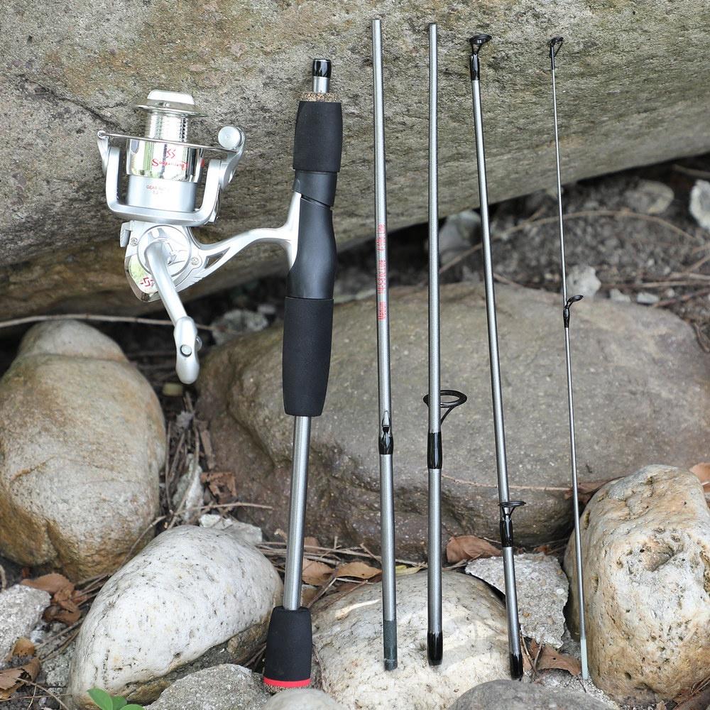 Zestaw kombinacji kołowrotków słodkowodnych ze słoną wodą 5.4FT Wędki podróżne z 6 + 1BB kołowrotkami Spinnng