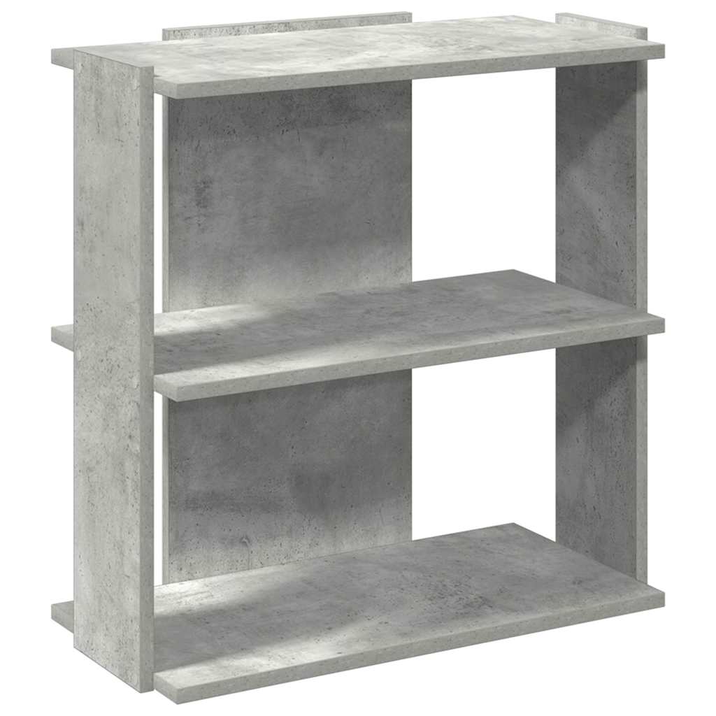 Bookshelf 3 Shelves Concrete Grey 60 x 30 x 60 cm Engineered Wood