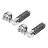 Ongwan Motorcycle Highway Pegs for 1-inch Diameter Tubes, for Suzuki/Yamaha/Kawasaki Engine Guards (Silver)