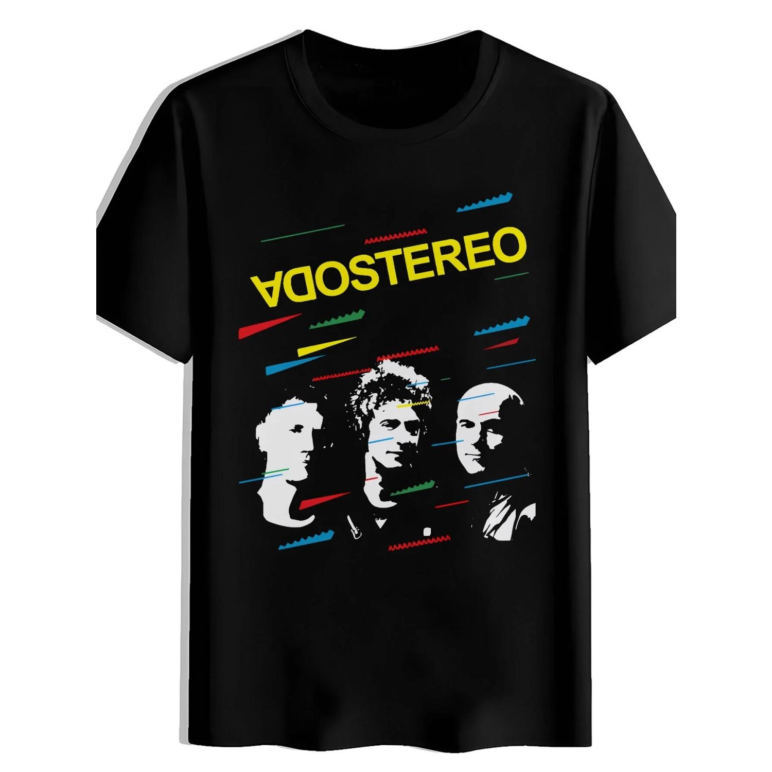 Men s Retro 80s Italian Rock Band T-shirt Printed Retro Music T-shirt with Band Portrait and Italian Text, Casual Summer Shirt S чёрный