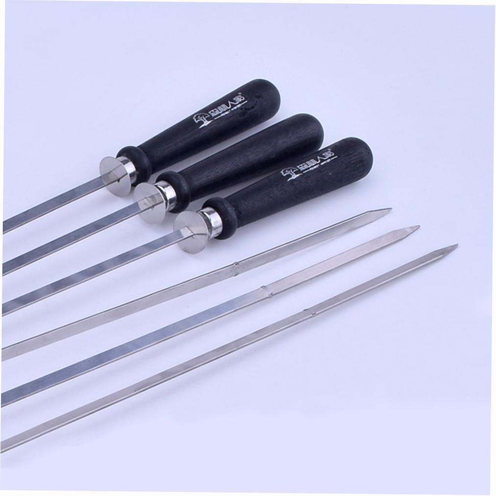 Szpikulce do grilla Szaszłyki Metalowe wielokrotnego użytku Wytrzymałe ze stali nierdzewnej Narzędzia BBQ Szaszłyki Hot Dog