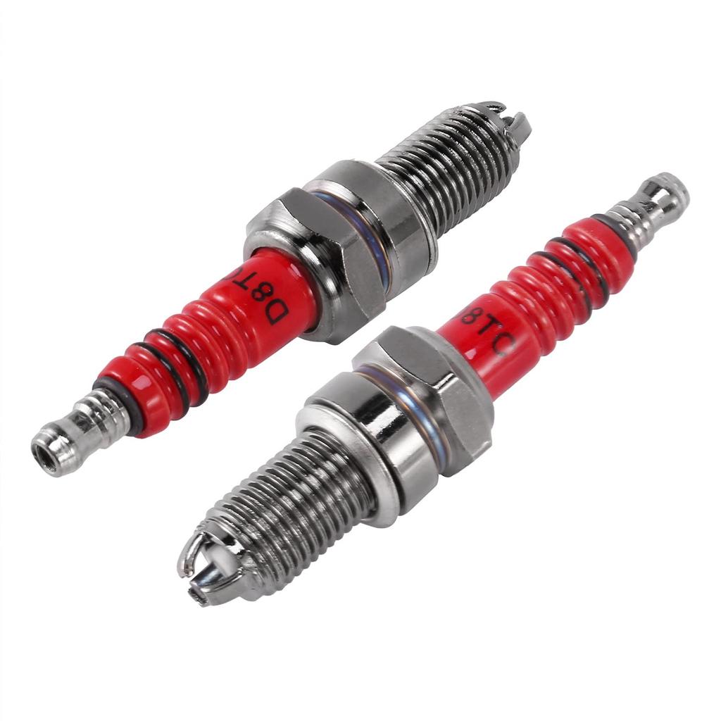 Plouluyt 3pcs D8TC 3 Electrode Spark Plug Racing Spark Plug with 3 Electrodes for
