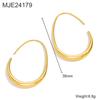 CARLIDANA Glossy Minimalist Water Drop Design Hoop Earrings Stainless Steel Gold Plated Jewelry Vintage Elegant Style For Women