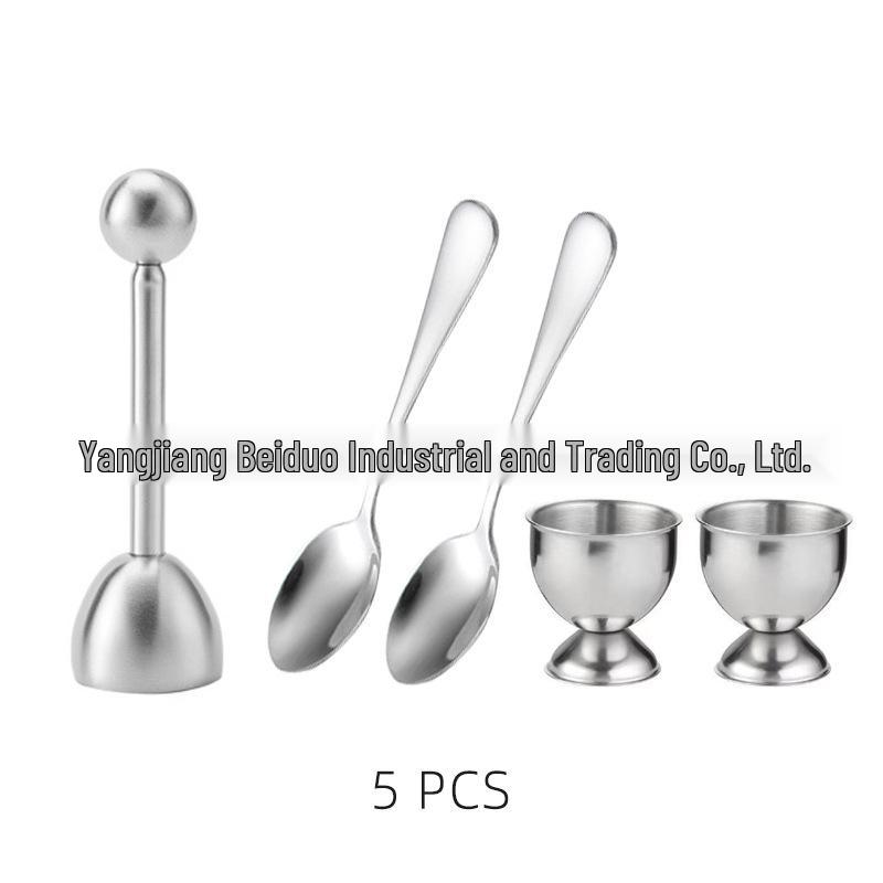 304 Stainless Steel Spring-Loaded Eggshell Cracker