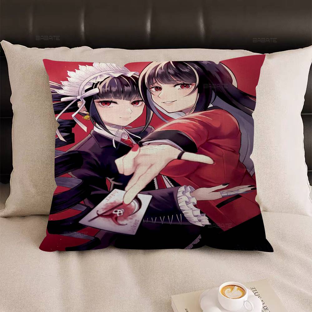 K-Kakegurui Y-Yumeko J-Jabami Cushion Cover Decorative Pillow Sofa Home Decor case pillow cases