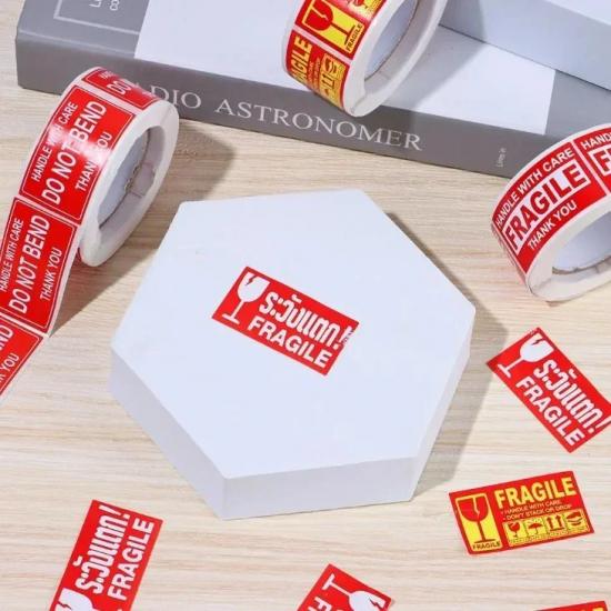 250Pcs Fragile Warning Sticker Roll Handle With Care Keep Shipping Express Label Useful Tag