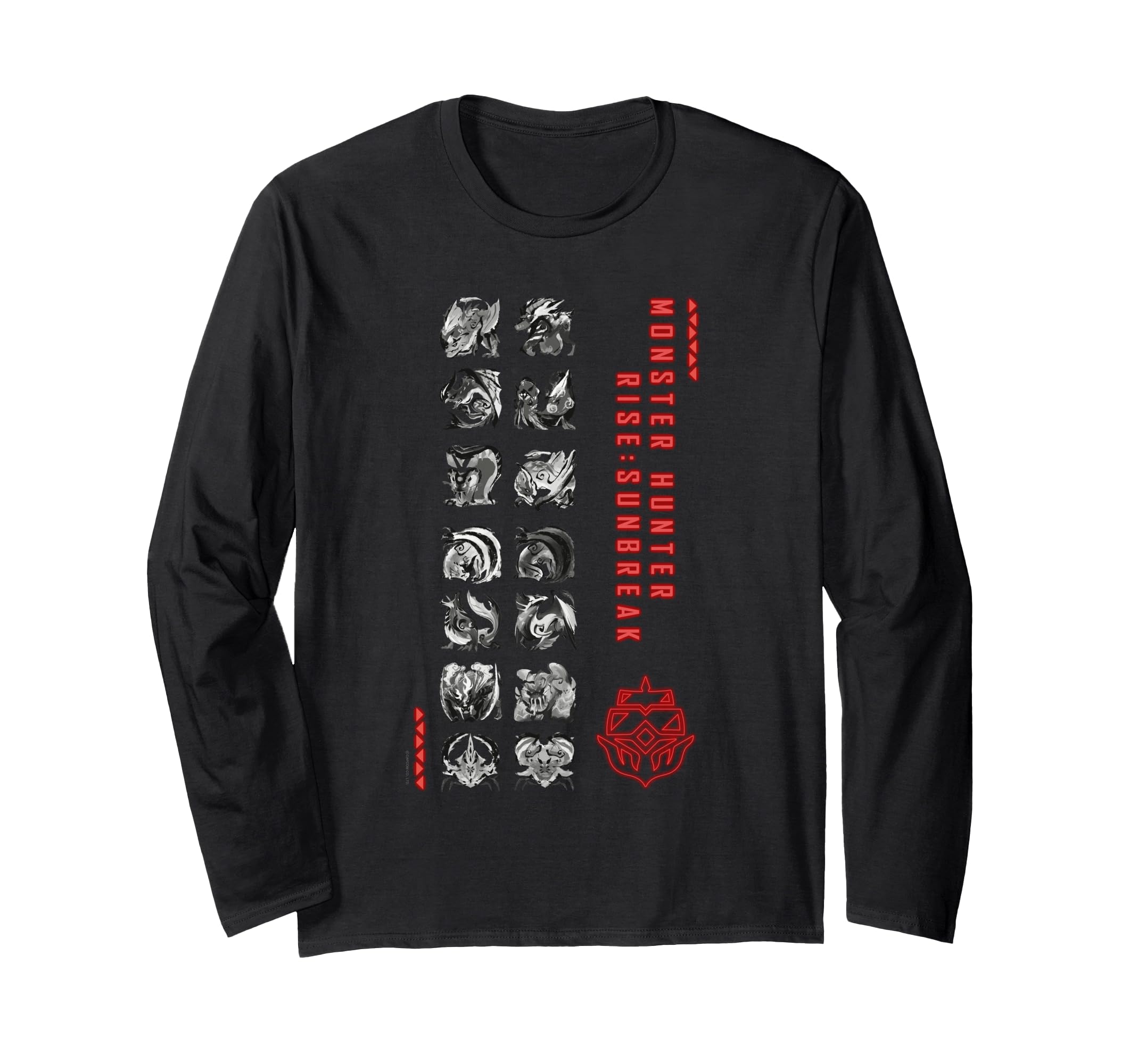 Футболка с длинным рукавом Monster Hunter Sunbreak Gaming Design чёрный