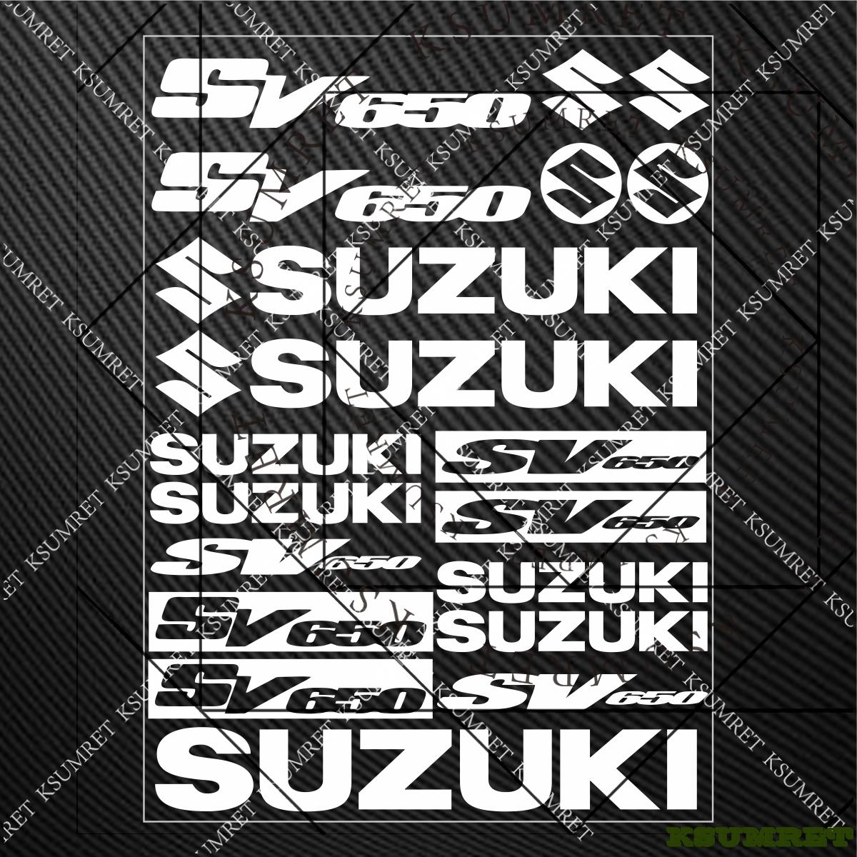AAGJ1 For Suzuki SV650 Stickers Motorcycle Sticker Decals Kit белый