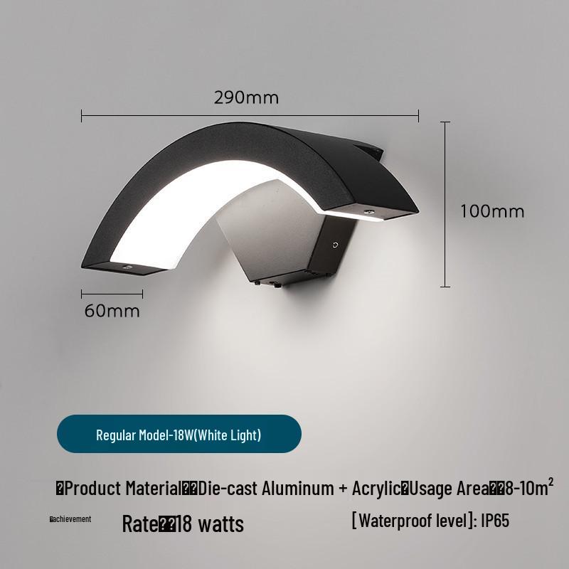 Waterproof Outdoor LED Wall Light for Courtyard, Balcony, Staircase, and Corridor - Super Bright with Induction Technology