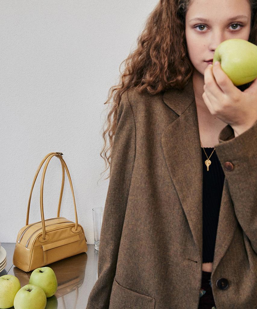 Christine Project Two Zipper Bag Baguette(Brown Butter)