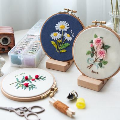 Vyšívacia súprava Jednoduchá na použitie a Vzor kresťanských kvetov DIY Rastliny Kompletná vyšívacia súprava