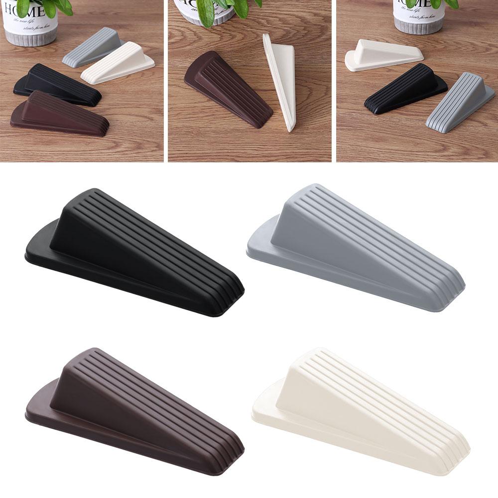

4 Colors Home Door Gaps Prevent The Lock-Outs Door Stop Wedge Door Stoppers Floor Rubber сірий