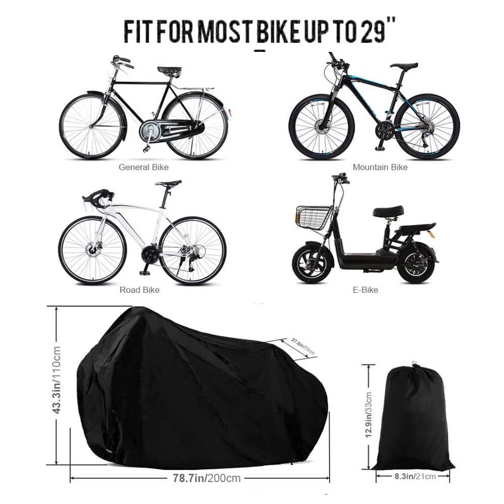 

Bike Cover, Cover, Bike Rain Cover Waterproof Anti Dust Rain UV Hvy Duty for Mountain Bike, Road Bike with reflective stripe,Lock-h
