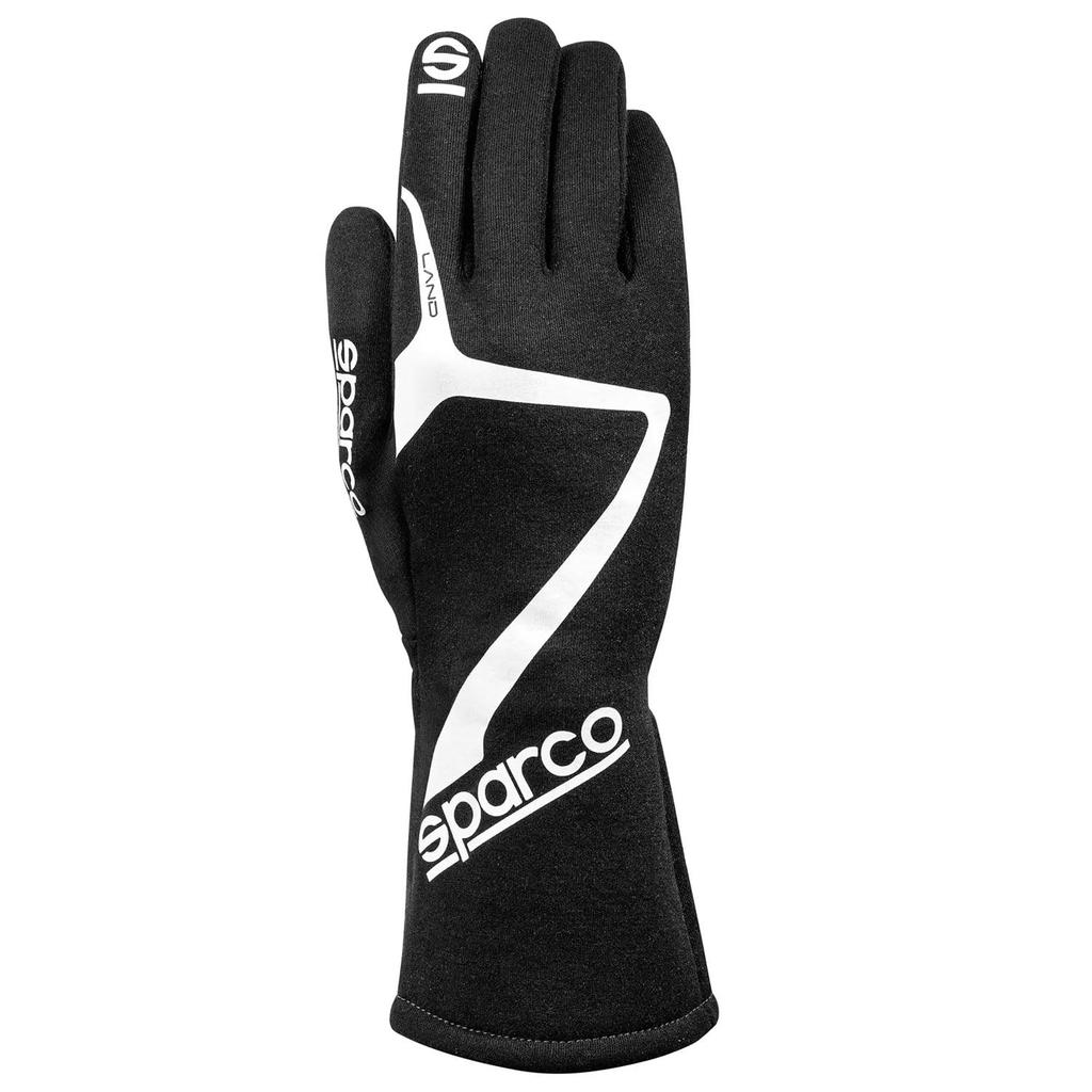 Sparco LAND Racing FIA Size Black Gloves, 8856-2018-DC.409.24-G Certified, 9,