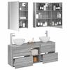Bathroom Cabinet Set 5 Pcs Grey Sonoma Wood Based Material