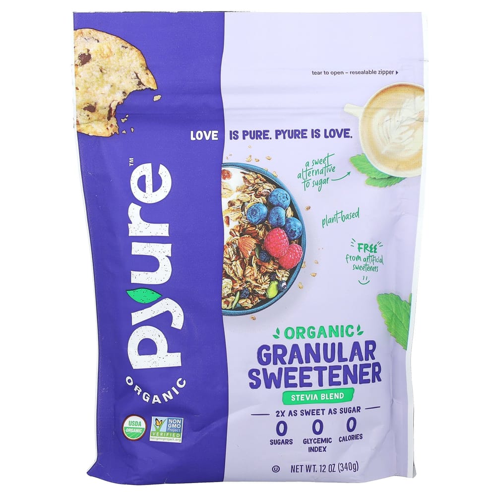 Pyure Granulated Stevia Sweetener Blend, All-Purpose Keto Sugar Substitute, 340g (12 oz) 340g - 1 ea