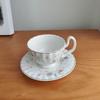 English Medieval Gold-Painted Ceramic Coffee Cup Flower Tea Cup Saucer Set Export Afternoon Tea Exquisite Teacup French