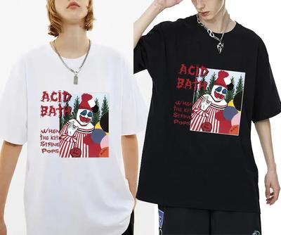 Asit Banyosu Baskı Tshirt Psişik Tv Bobin Çamur Metal T Shirt Unisex Tees Gömlek Yaz Yumuşak Pamuklu Tişört Kadın Serin Kısa Kollu