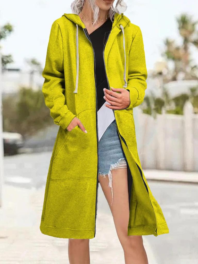 Plus Size Hoodies for Women Casual Full Zip Hoodies Women's Long Hoodies Loose Sweatshirts With Pockets
