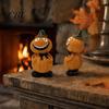 Eco-friendly Halloween Decor Pumpkin Figure Ornaments, Hand-Painted Resin Decorations with Unique Desktop Ornaments Expressions, Figurine for