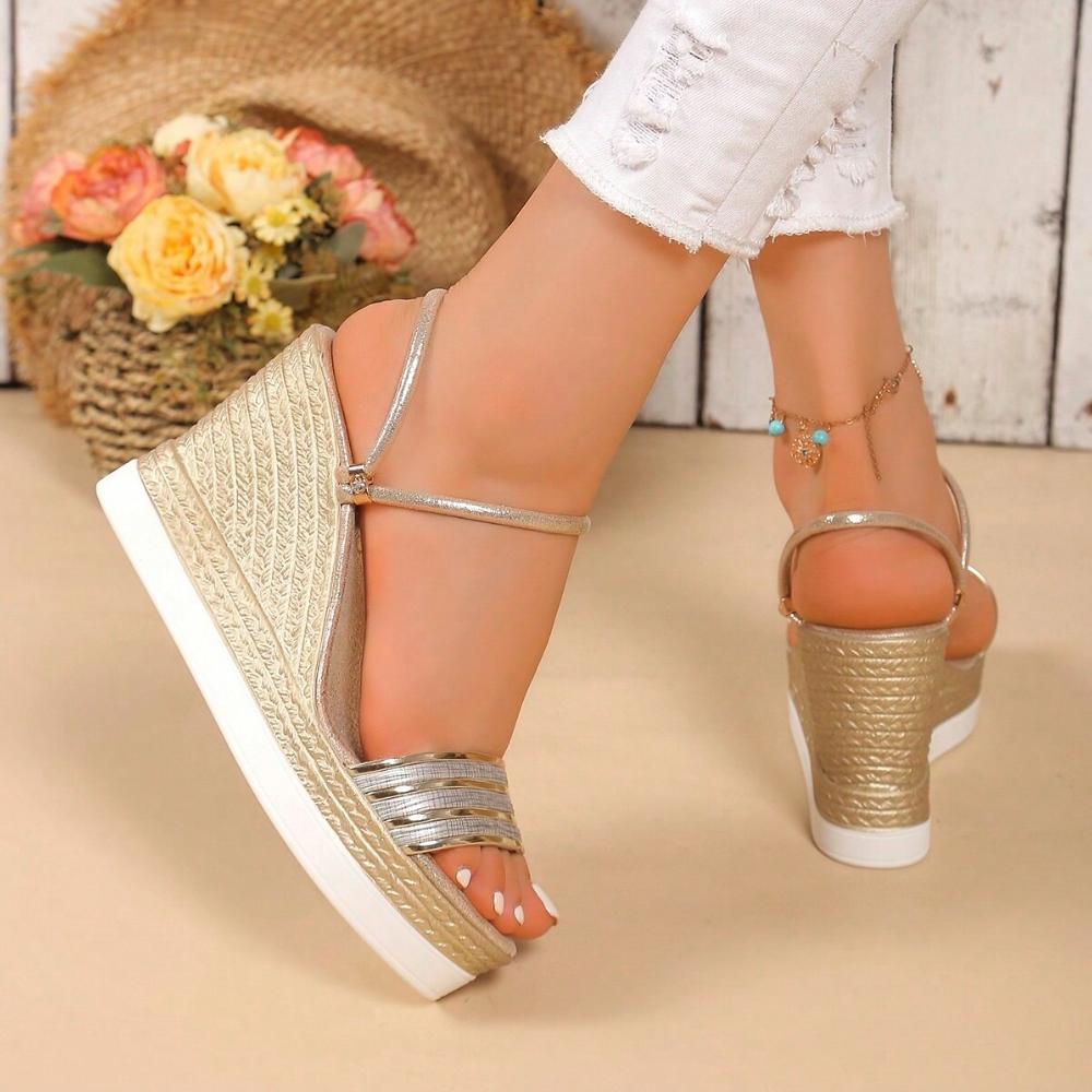 New Women Sandal Summer Shoes Women Wedges Sandals Platform Shoes High Heels Design Sandals Comfortable Plus Size Ladies Shoes