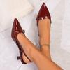 Fashion 2025 Pointed Toe Sexy Mid Heels Party Shoes Women Sandals Designer Summer Casual Shoes Dress Slipper