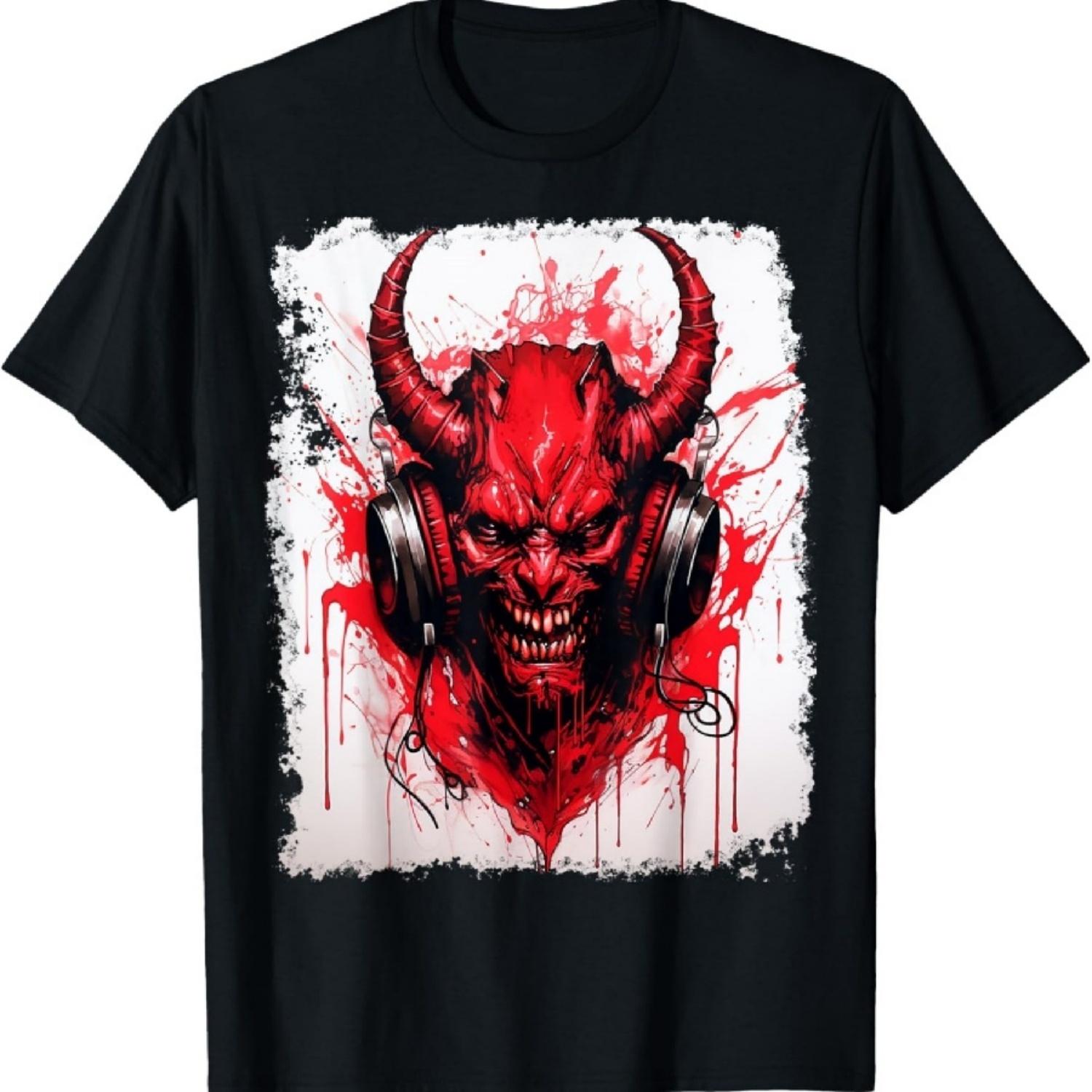 

Devil Red Demon Imp Hell Halloween Music DJ Festival T-Shirt XXXXXL різнокольоровий
