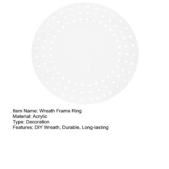 Wreath Frame Acrylic Round Wreath Boards with Holes Clear Flower Hoop Ring
