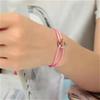 Metall-Schnallenringe Geflochtenes Seilarmband Handgemachtes Schnurarmband Schmuck Geschenk Verstellbare Freundschaft Partnerarmbänder