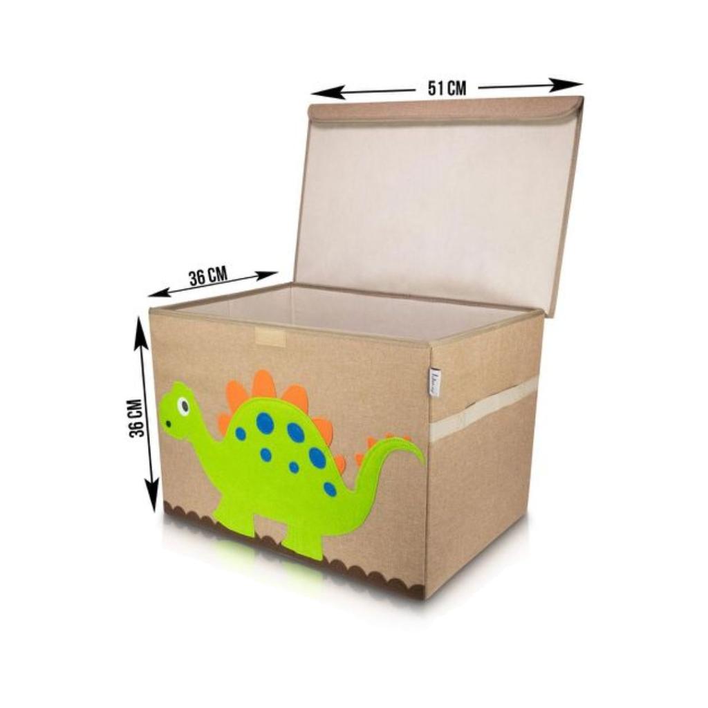 Children's Fabric Storage Box Large Model Dinosaur "Stegosaurus" with Lid Lifeney