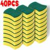 50/10Pcs Kitchen Dishwashing Sponge Soft Absorbent Clean Rub Pot Rust Scouring Pad Removing Kits Household Cleaning Brush Sponge
