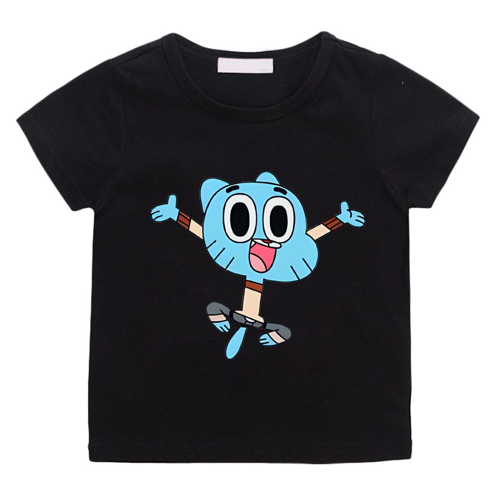 The Wonderfully Weird World of Gumball 2026 Cartoon Print T-Shirt High Quality 100% Cotton Casual Tee-shirt Boys/girls Camisetas
