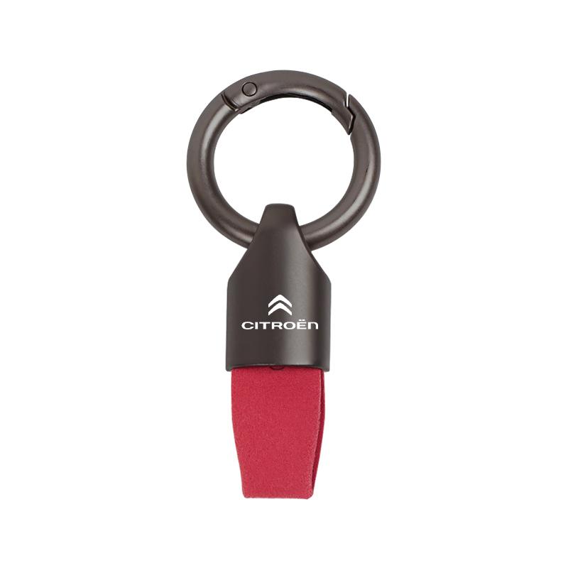 

Car Styling Keychains Zinc Alloy Key Ring For Citroen C3 C5 AIRCROSS C5X C4 Cactus e-C4 X e-C3 Berlingo C-Elysee C1 C-Crosser C6 червоний