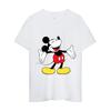 MINISO Mickey Mouse T Shirt Women Couple Combination Clothes Short Sleeve Collar Fashion Man Cotton