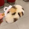 Autumn and Winter Clip Furry Hairpin Korean Super Fairy Plush Hair Accessories Rex Rabbit Fur Super Cute Fur BB Side Clip