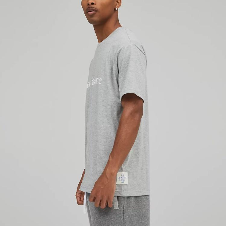 New Balance Essentials Logo T-Shirt Asia Sizing 'Grey' Men's AMT21566-AG