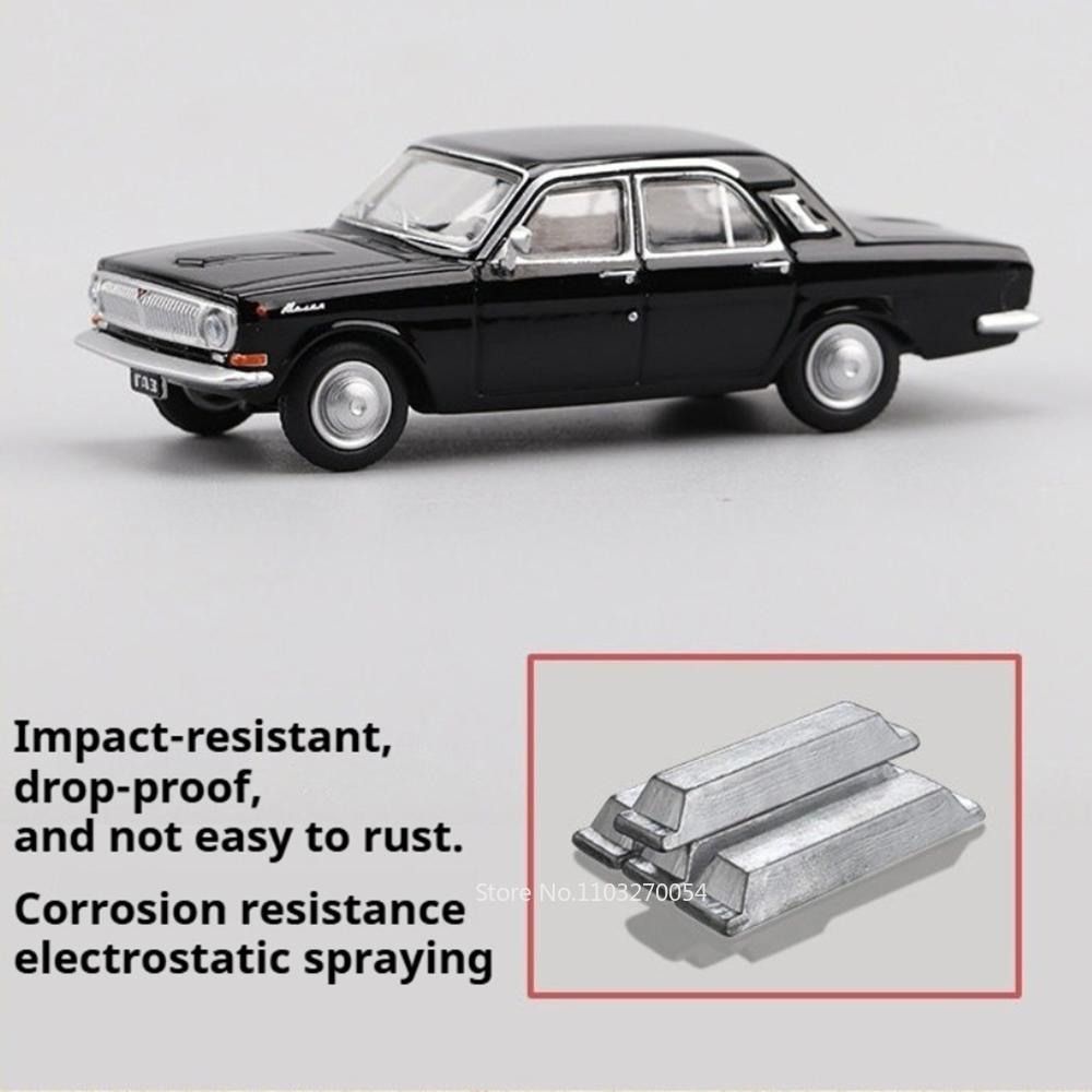 1:64 GAZ-24 GAZ-12ZIM LADA 2105 2101 Miniatur-Autospielzeug Legierung Druckgussmodell Vierrad-Federung Fahrzeug Kinderkollektion Hobbys
