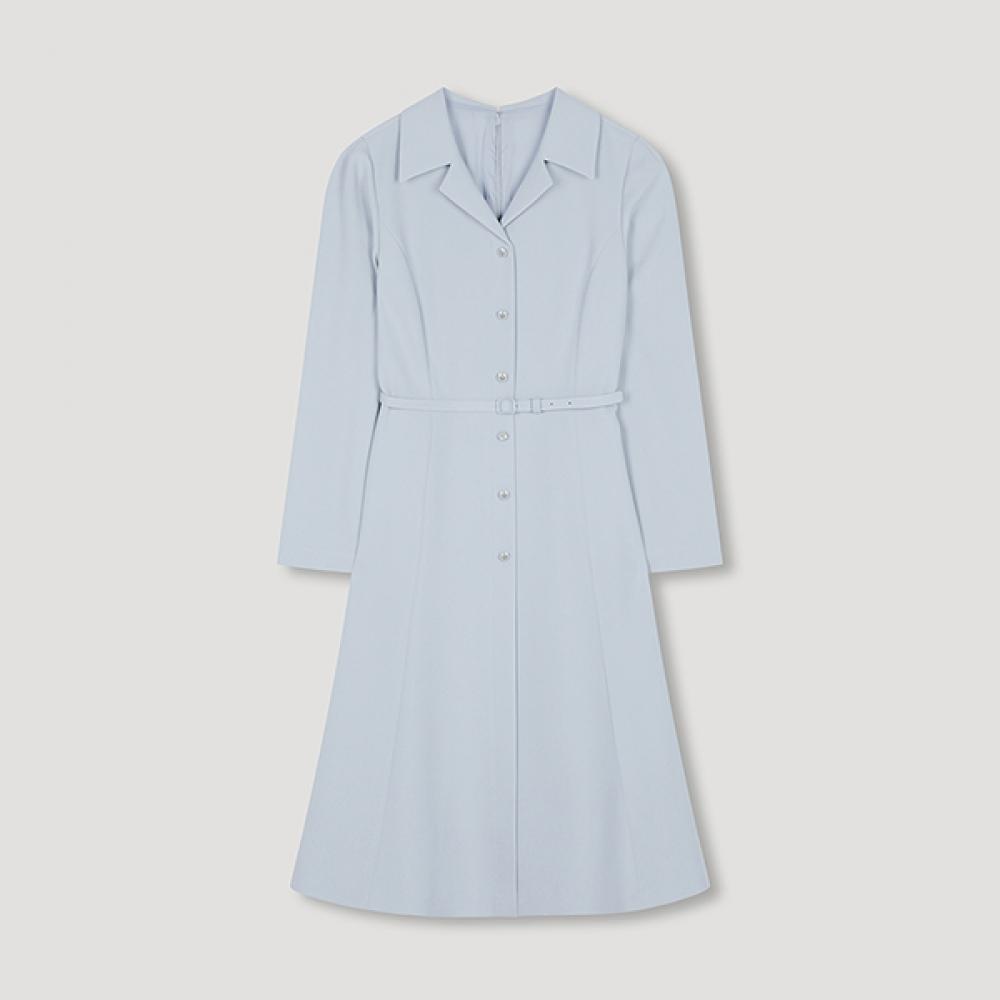 

She S Miss платье с открытым воротником и поясом Swwopo12020 Bl Blue/55