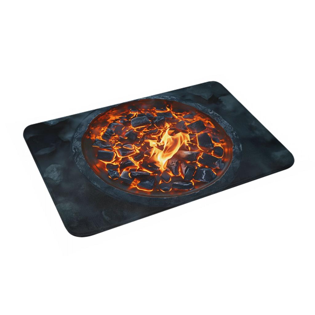 Versatile 3D Brazier Design Funny Gift Doormat Mat Anti-Slip  Kitchen Bath Living Room Rug Carpet 40*60cm